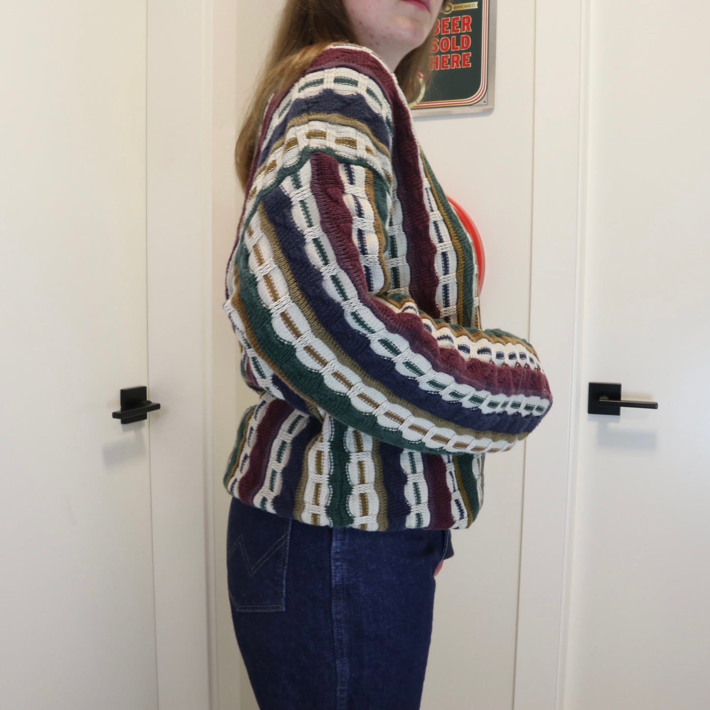 Vintage 90s 3D Knit Sweater