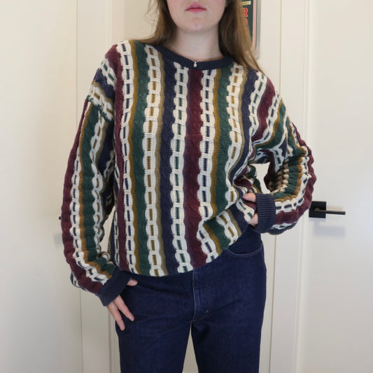 Vintage 90s 3D Knit Sweater