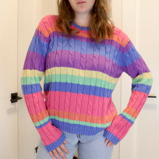 Vintage Striped Multi Colour Knit