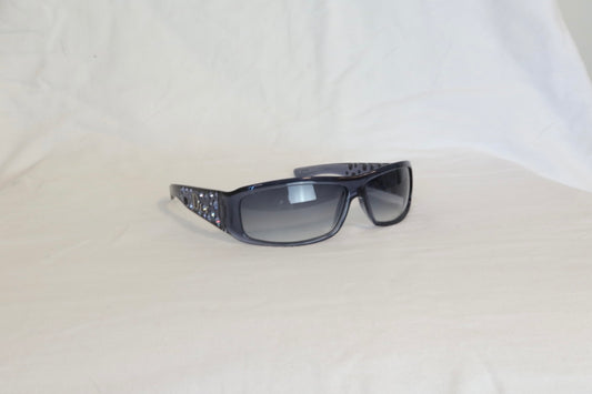 Y2k Dior Rectangle Blue Tinted Swarovski Crystal Sunglasses