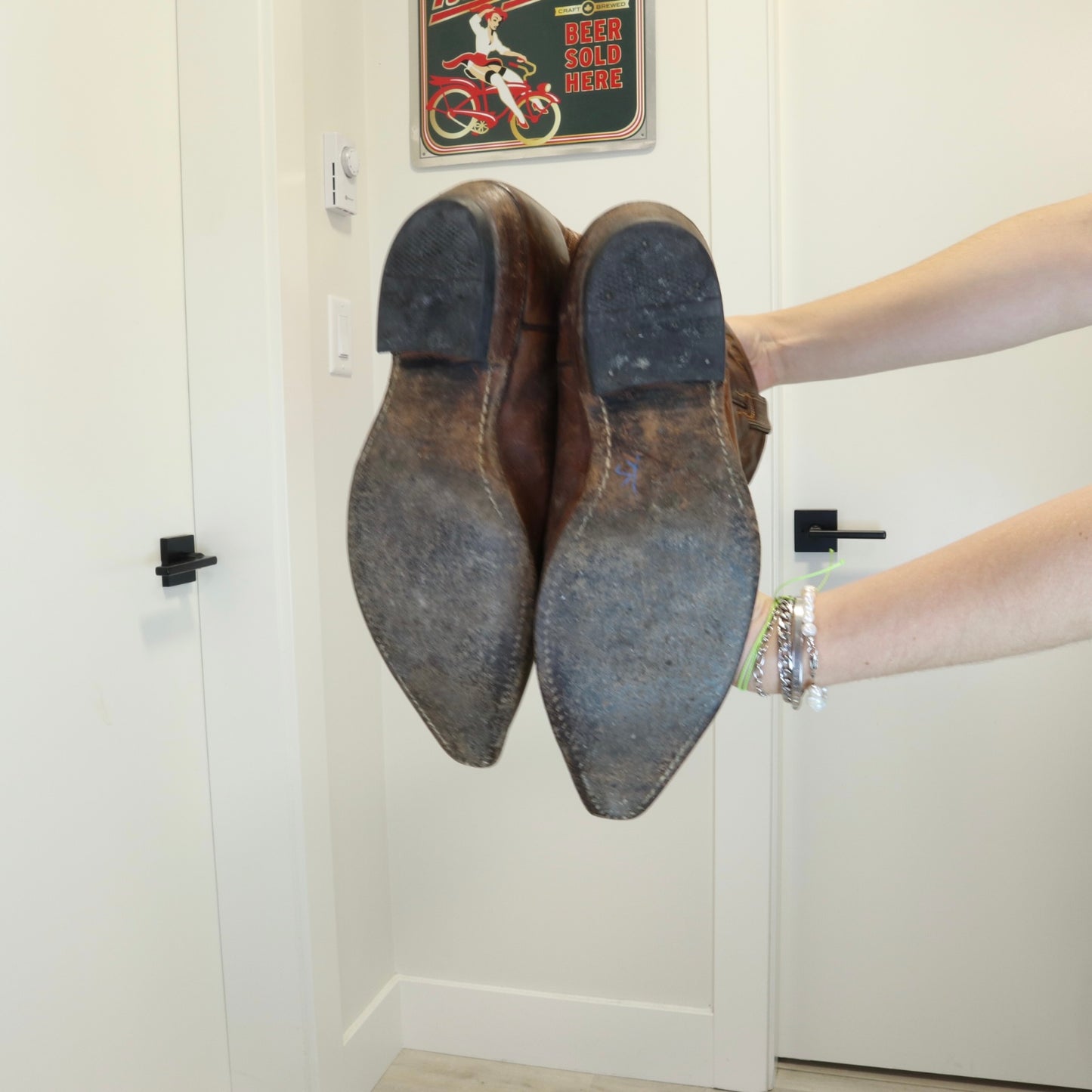 Vintage Brown Boulet Cowboy Boots