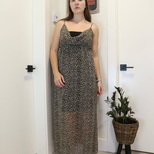 Vintage 2000s Cheetah Print Dress